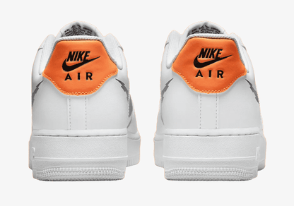 Nike Air Force 1 Low '07 'Glitch Swoosh White Orange'
